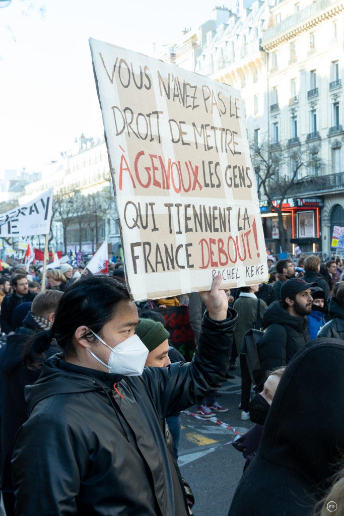 Manifestation contre la réforme des retraites, Paris, février 2023, Coline Ferro / Agence Waka