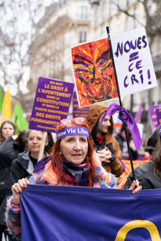 Journée internationale des droits de la femmes, Manifestations, Paris, 2023, Agence Waka / Coline Ferro