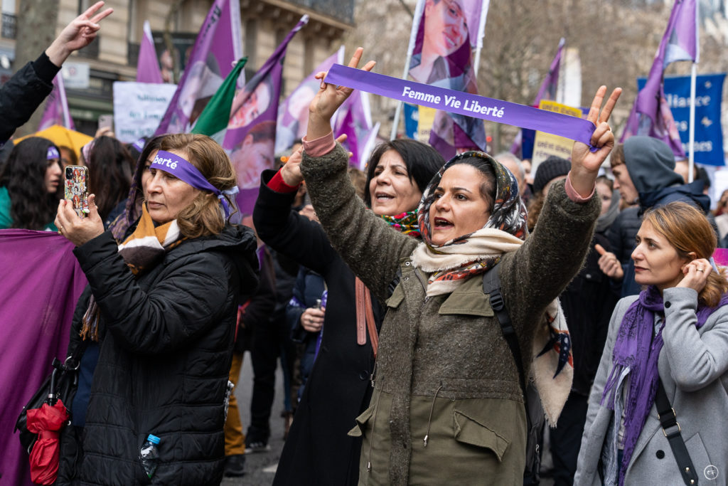 Journée internationale des droits de la femmes, Manifestations, Paris, 2023, Agence Waka / Coline Ferro