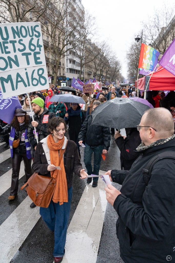Journée internationale des droits de la femmes, Manifestations, Paris, 2023, Agence Waka / Coline Ferro